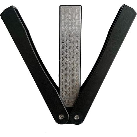Aiguiseur diamant double face, pierre à aiguiser pliante 400/600, outil de poche pour camping, cuisine (1/5)