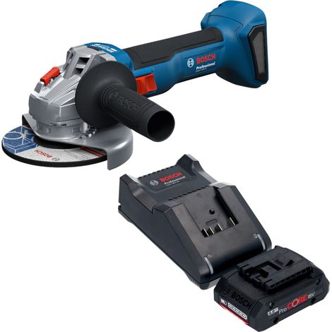 Bosch GWS 18V-8 Professional Akku Winkelschleifer 18 V 125 mm Brushless + 1x ProCORE Akku 4,0 Ah + Ladegerät