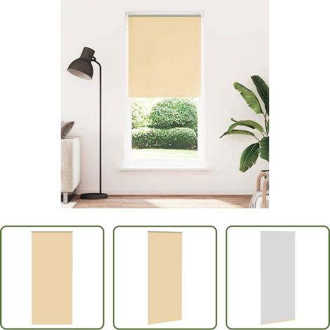 vidaXL Schlaufen - Verdunkelungsrollo 84,4 x 230 cm, Stoffbreite 80 cm, Beige (1/5)