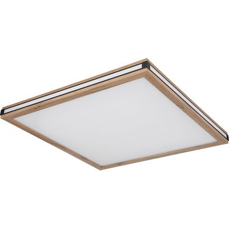 Plafonnier LED, lampe de salon Memory, marron, métal, largeur 60 cm