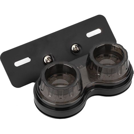 Luz trasera redonda LED de 12 V para motocicleta, accesorio universal modificado, lente ahumada. (1/2)
