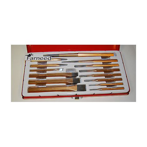 SCALPELLO SCALPELLI CACCIASPINE CACCIACHIODI PUNZONI 14 PZ BULLINI CHIODI OX