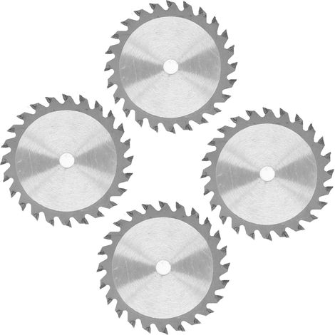 Lot de 4 lames de scie circulaires en carbure de tungstène, 3000 tr/min, 85 mm, 24 dents, pour la coupe du bois et du plastique (épaisseur : 10 mm).