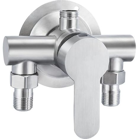Mitigeur de douche à levier unique, barre mitigeur de douche murale, robinet de douche en acier inoxydable, contrôle de la valve d'eau froide et chaude (1/5)