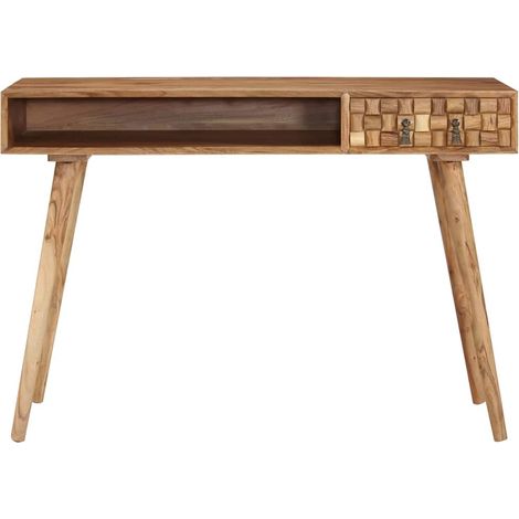Bureau d'ordinateur - Bureau d'étude 110x50x76 cm Bois d'acacia massif q110 (1/5)