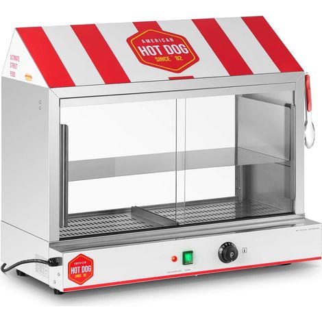 Vaporera para perritos calientes 300 salchichas 100 panecillos 2.400 vatios 140004975 (1/5)
