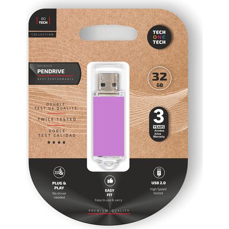 Chiavetta USB Basic viola chiaro da 32 GB
