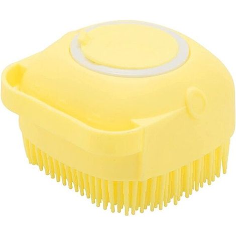 Brosse De Bain Pour Animaux - Distributeur De Shampoing Intégré - Massage Et Épilation - 8.8 X 8 X 5.7 Cm - En Silicone - 1 Pièce (1/5)