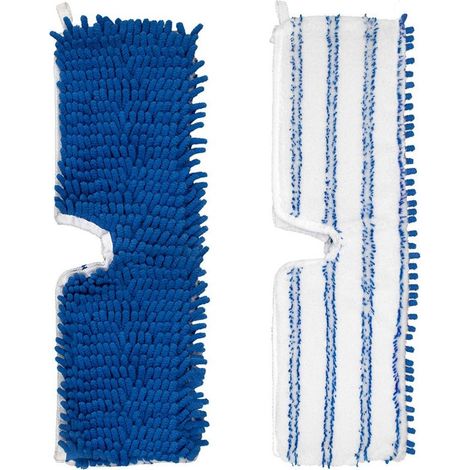 Lot de 2 recharges de balai à franges en microfibre lavable et réutilisable pour balai O-Cedar, nettoyage humide et anti-poussière pour bois dur, vinyle, stratifié, carrelage (1/5)