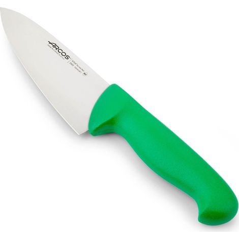 Coltello da cuoco Arcos 2900- Prof 292021 in acciaio inox Nitrum e mango ergonomico verde polipropilene e 15 lama cm, coperchio espositivo