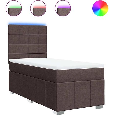 Maison Exclusive - Boxspringbett mit Matratze Dunkelbraun 90x200