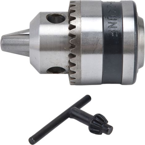 Mandrin de conversion pour perceuse, sans clé, en acier inoxydable, à 3 mors, filetage 3/8‑24UNF 0,6‑6 mm
