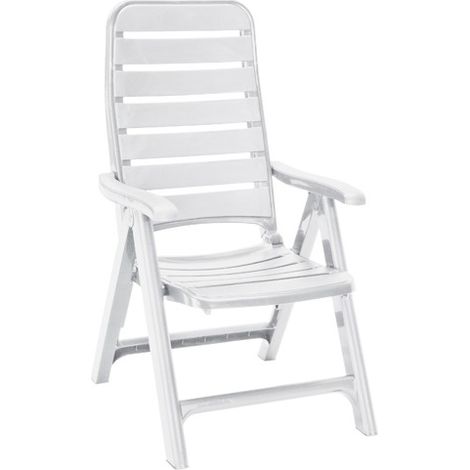 Grand Soleil Poltrona Pieghevole Premiere S6760B Bianca 5 Posizioni Esterno (1/2)