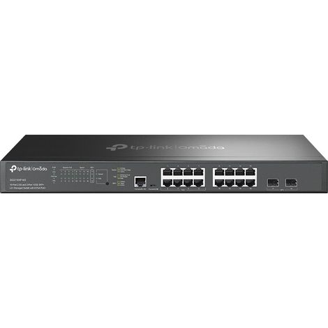 TP-Link Omada SG3218XP-M2 commutateur réseau Géré L2+ 2.5G Ethernet (100/1000/2500) Connexion Ethernet, supportant l'alimentation via ce port (PoE) 1U Noir (1/4)