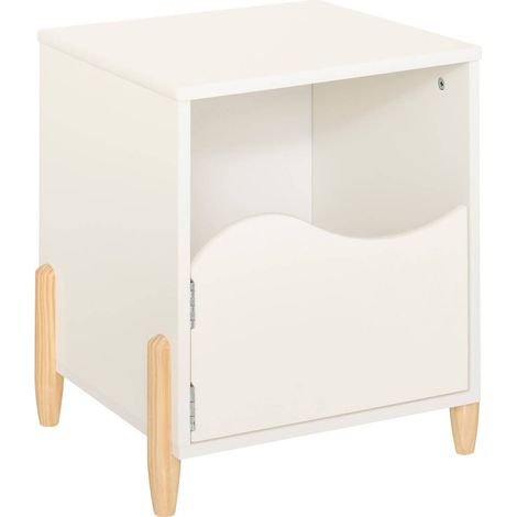 Comodino per bambini douceur bianco 35,5x40 cm - Atmosphera créateur d'intérieur