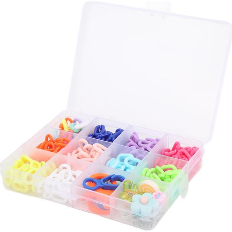 DIY Colorful Chain Mask for Kids Craft Include Plastic Lobster Buckle Pendant for DIY Bracelet Necklace Earring Key (1/5)