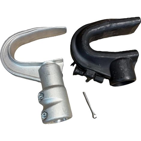 Vibratore a uncino, in alluminio anodizzato, compatibile con aste da 30 mm, viti regolabili, perno a forma di aletta, design leggero. (1/5)