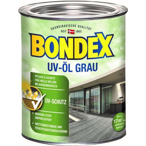 Bondex Holz Öl UV 750 ml, grau Holzöl Holzpflege Holzschutz (1/3)