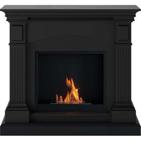 TAGU Cheminée bioéthanol - FreeFlame MAGNA - flamme réelle sans conduit - noire (1/5)