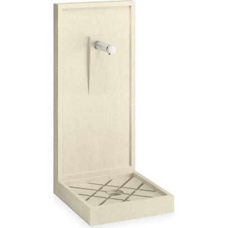 Fuente de Jardín Mirto - punto de agua de líneas depuradas - 40 × 45,8 × 90 cm - Unidad - Champagne (1/2)