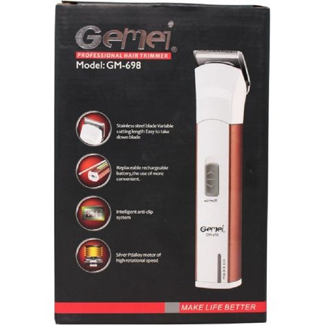 MaxTech - Tagliacapelli Tagliabarba Professionale Elettrico A Batteria Ricaricabile Gm-698 - (1/5)