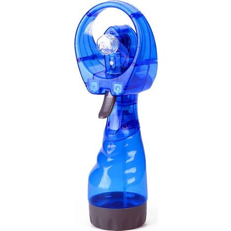 Ventilateur brumisateur portable avec cordon — Fonctionne sur piles [Bleu]
