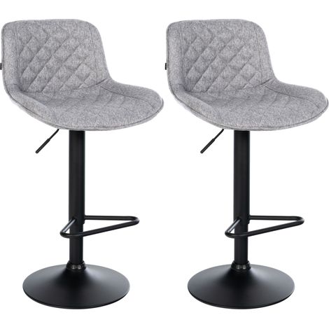 2er Set Barhocker Kasson grau Stoff