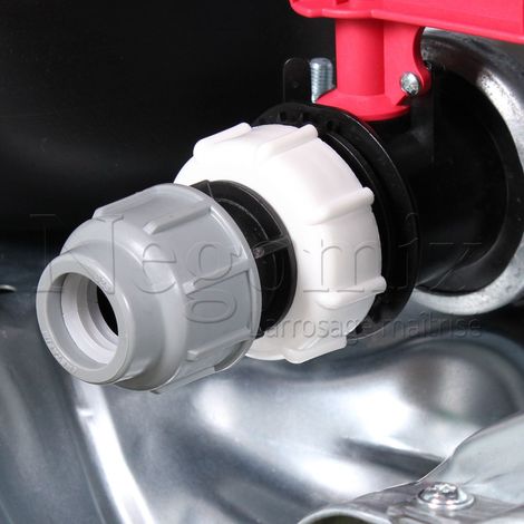 Negomix – Adaptateur droit PE 25 mm – Raccord femelle S60x6 pour cuve récupération eau – Installation rapide avec bouchon adaptateur (1/3)
