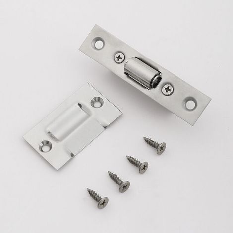 Chiusura a rullo in 2 pezzi, chiusura a sfera in acciaio inox, accessori per porte a scomparsa, chiusura silenziosa e regolabile, serratura per porte interne, per KTV, camera da letto, bagno (1/4)