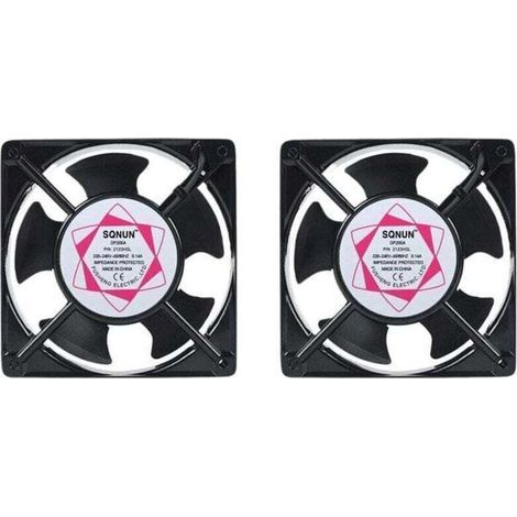 Ventilateur axial pour boîte de cheminée Insérable Haute température Pales en métal Silencieux Universel 120 x 120 x 38 mm-2PCS (1/4)