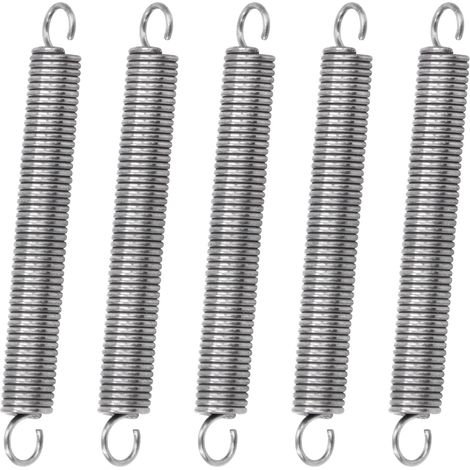 25mm Tension Spring with Hooks 90 Degree Stainless Steel Spring Wire Diameter 0.4mm Outer Diameter 3mm Force 0.4kg 20pcs (1/5)