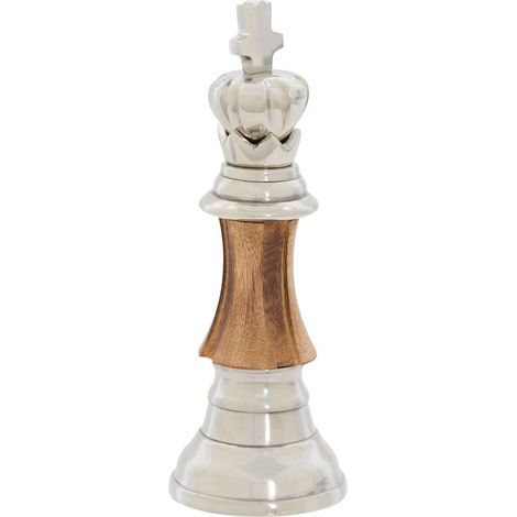 Pièce d'échec déco Johan H.25cm argent - Atmosphera créateur d'intérieur (1/3)