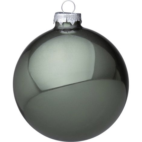 Palline per albero di Natale in vetro decorate color Verde Chiaro Schimmer -1 sfera da 20 cm (1/2)