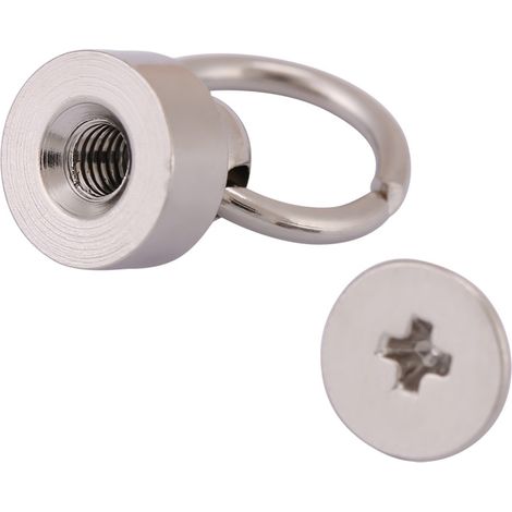 20 Rivets de Fixation DIY Cuir Artisanat Sac à Main Housse Téléphone Chaîne, Vis 8mm Lot Argenté (1/5)