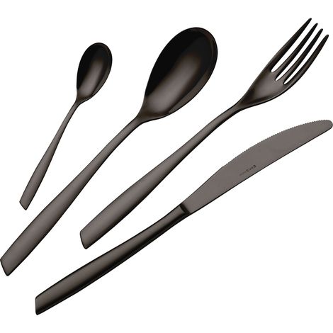 Servizio Set di Posate 24 Pezzi in Acciaio 18/10 PVD Eme Eleven Black (1/2)