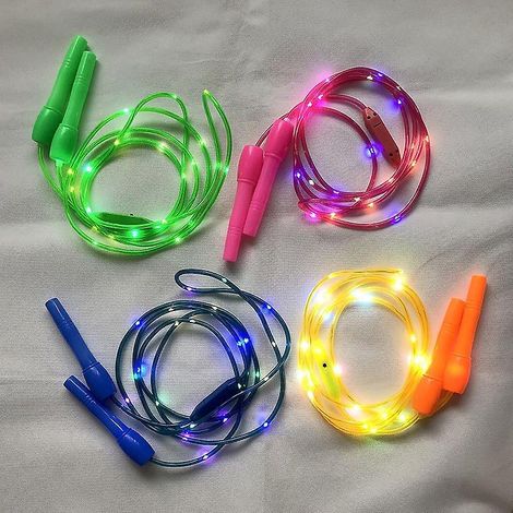 4 Cordes Sauter Del , Corde Sauter Pour Enfant, Light Show, Fitness (1/4)