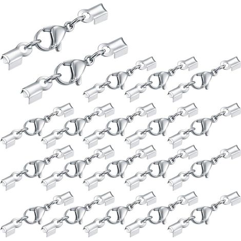 Karabinerverschlüsse für Ohrringe, Krallenverschluss mit Seilende, Schmuckzubehör zum Selbermachen, Set (1/4)
