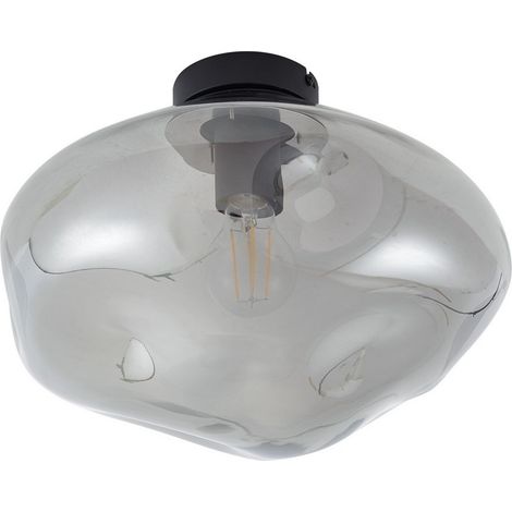 [GEBRAUCHT] B-Ware Lindby Deckenleuchte Lampe Led Lelia Rauchgrau Glas ø 35 Cm E27 Dimmbar Leuchte