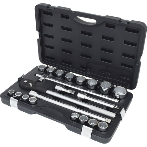 KS  TOOLS  3/4"  Juego  de  vasos  21  pzs.  12  caras  -  911.0751 (1/4)