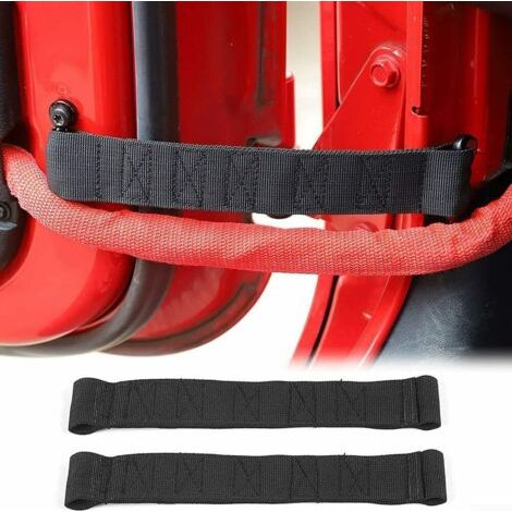 QORVA-Lot de 2 sangles de limitation de porte en nylon pour Jeep Wrangler TJ conçues pour éviter les dommages de porte causés par des balançoires soudaines (1/5)