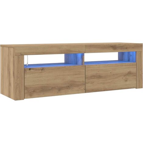 Maison Exclusive - TV-Schrank mit LED Artisan-Eiche 120x35x40 cm (1/5)