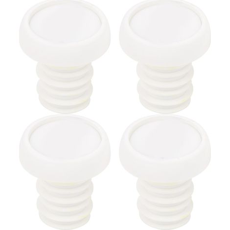 4 pièces Bouchons de Guidon Vélo MTB Anti-Dérapage Sécurité Blanc Accessoires Cyclisme (1/5)