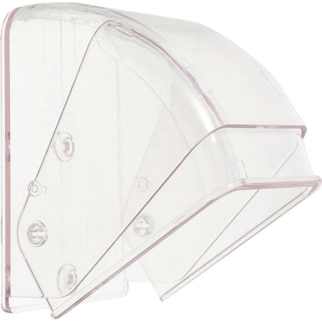 Cache-sonnette sans fil extérieur transparent et résistant, étanche aux intempéries et protégeant les murs extérieurs, facile à installer. (1/5)