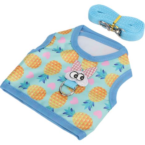 Harnais et laisse réglables en nylon doux pour lapin, chaton, furet et cochon d'Inde. (1/5)