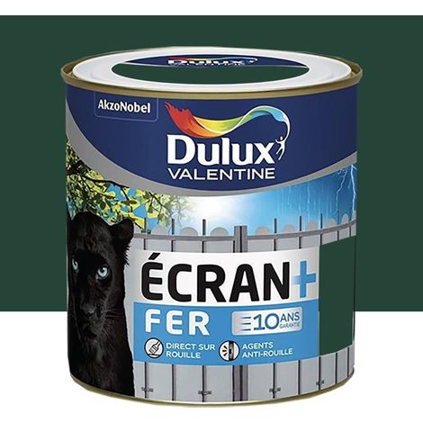 Peinture fer DULUX VALENTINE Ecran+ brillant Vert Basque 2 L (1/2)