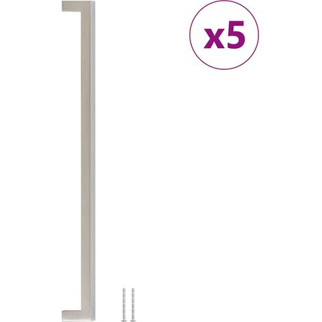 Poignées d'armoire 5 pcs Poignée de meuble argenté 320 mm acier inoxydable CFW26570 (1/5)