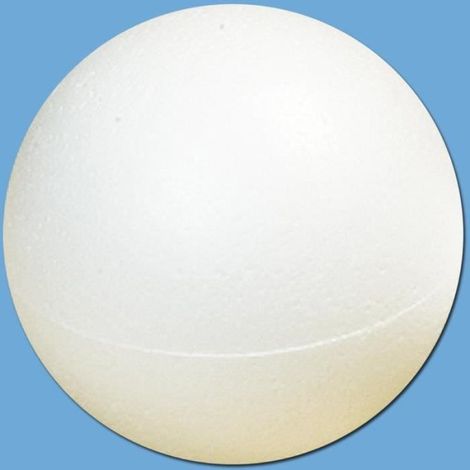 Boule décorative - 12 cm - Polystyrène - Blanc