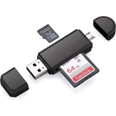 USB-SD-Kartenleser, SD-/Micro-SD-Speicherkartenleser, OTG-Adapter, USB-SD-Karte (1/5)