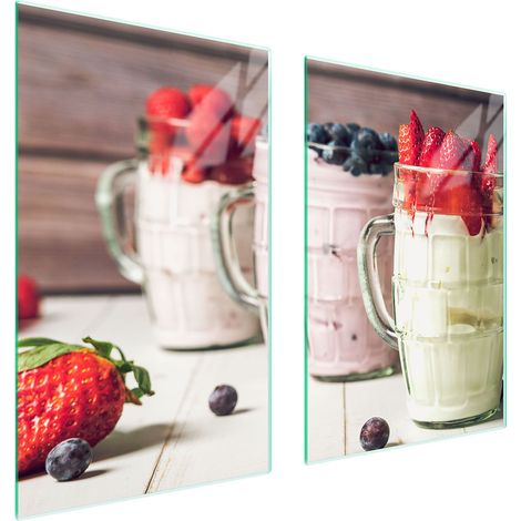 Assiette de protection en verre pour la cuisine, 65 x 52 cm, dessert (1/5)