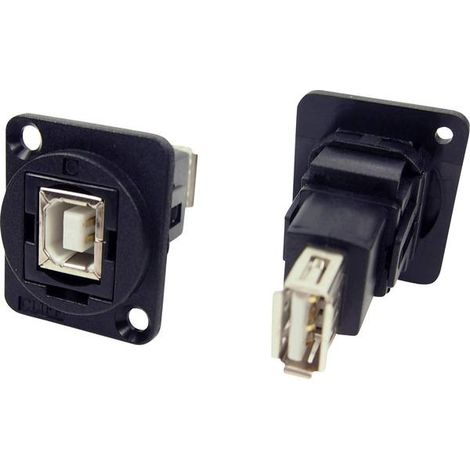 Adattatore da pannello USB 2.0 B Presa a USB 2.0 A Presa Adattatore incasso CP30207N CP30207N Cliff Contenuto: 1 pz.